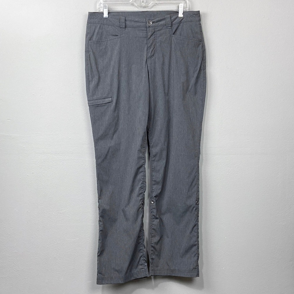 Eddie Bauer Gray Roll Up Hiking Pants Sz 12 Activewear Travel Lightweight Womens